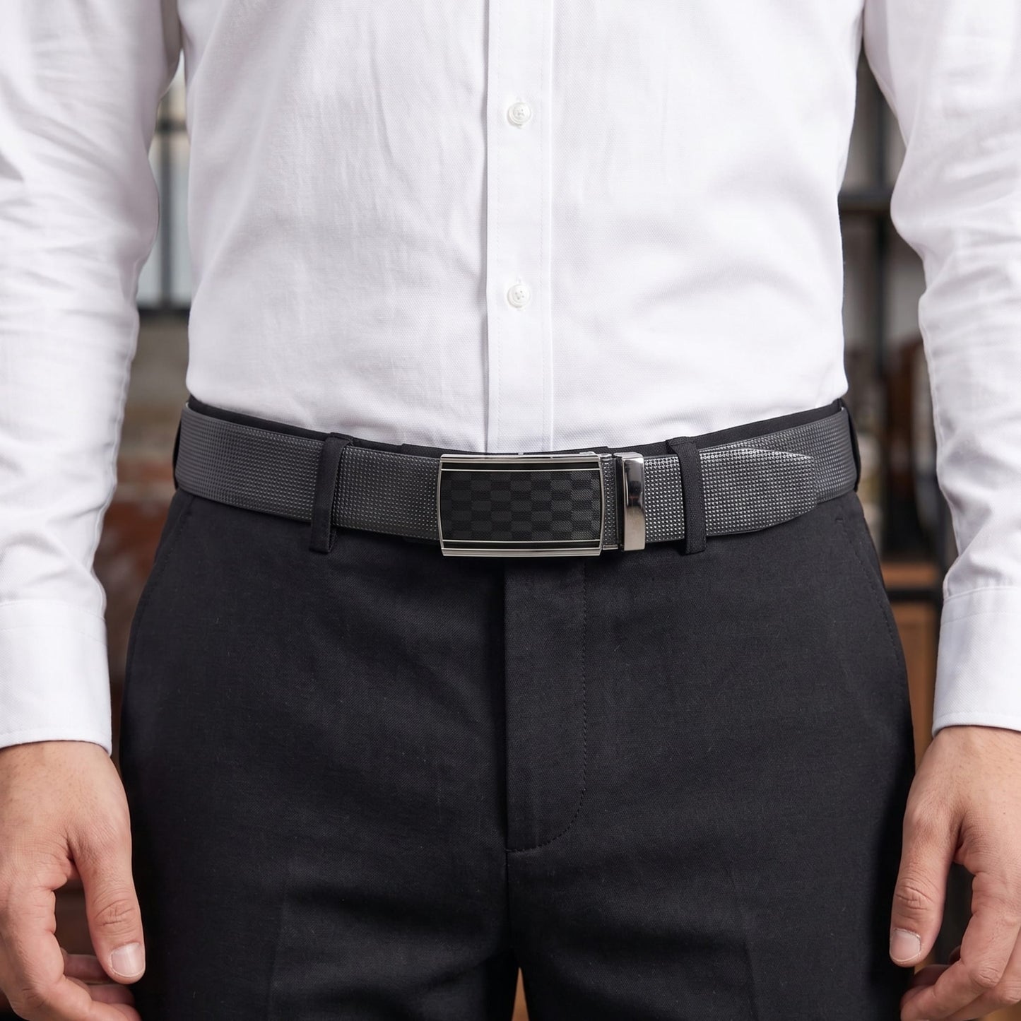 THE MEN THING Leather Belts Mens Genuine Leather Belt | 2 in 1 Reversible (Black & Brown) (1 Pc.) - NEXVIOR-ARKON