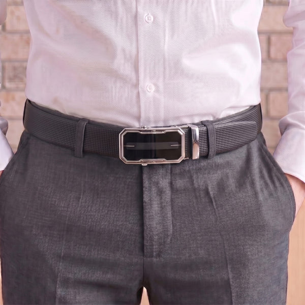 Mens Genuine Leather Belt | 2 in 1 Reversible (Black & Brown) (1 Pc.) - NEXVIOR - AVENZO