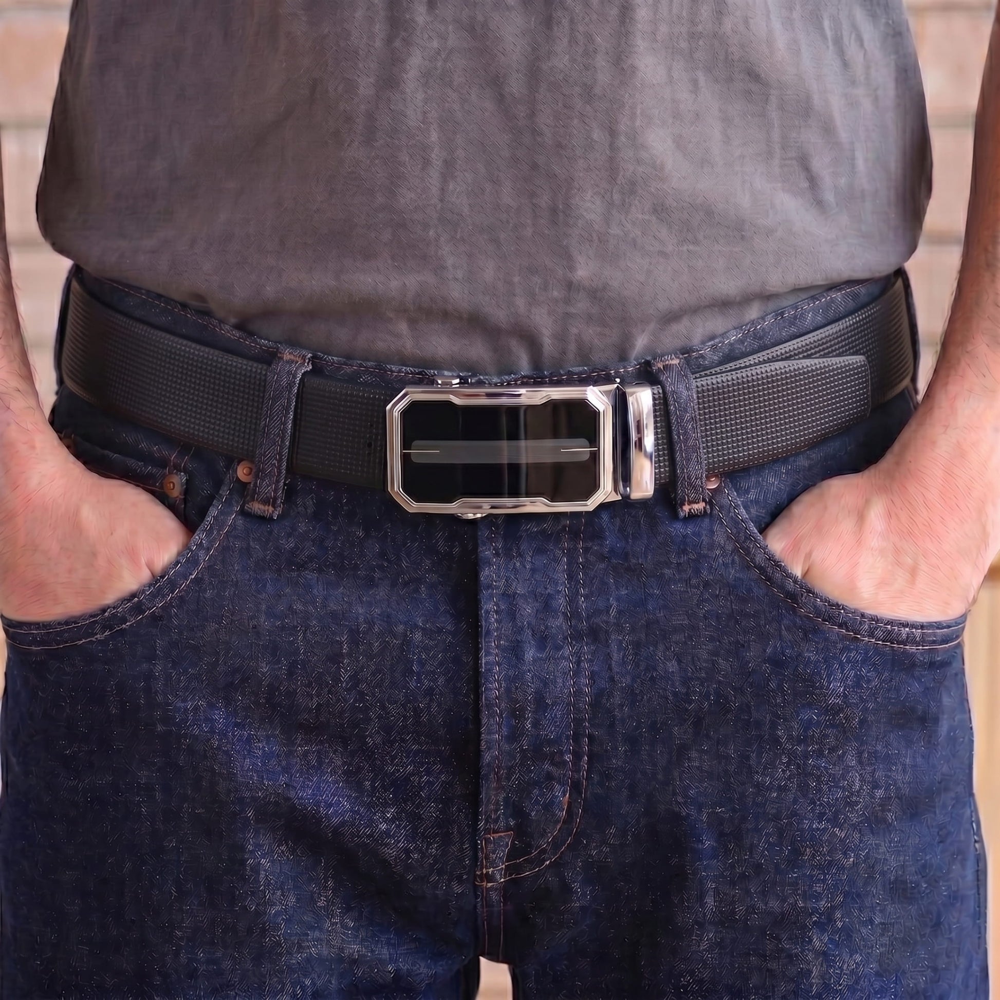 THE MEN THING Leather Belts Mens Genuine Leather Belt | 2 in 1 Reversible (Black & Brown) (1 Pc.) - NEXVIOR - AVENZO