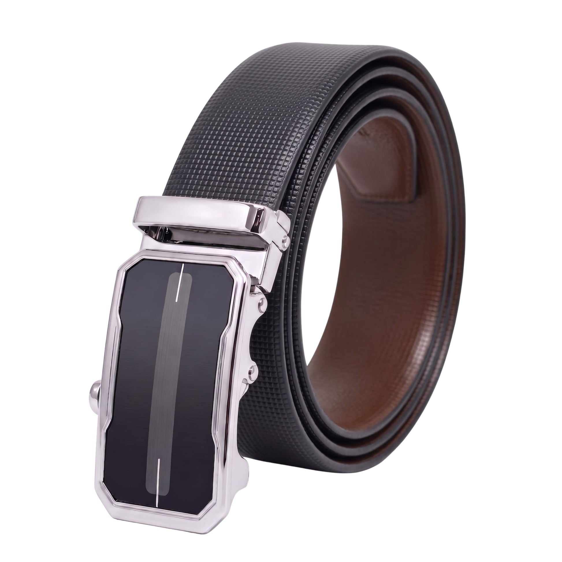 THE MEN THING Leather Belts Mens Genuine Leather Belt | 2 in 1 Reversible (Black & Brown) (1 Pc.) - NEXVIOR - AVENZO