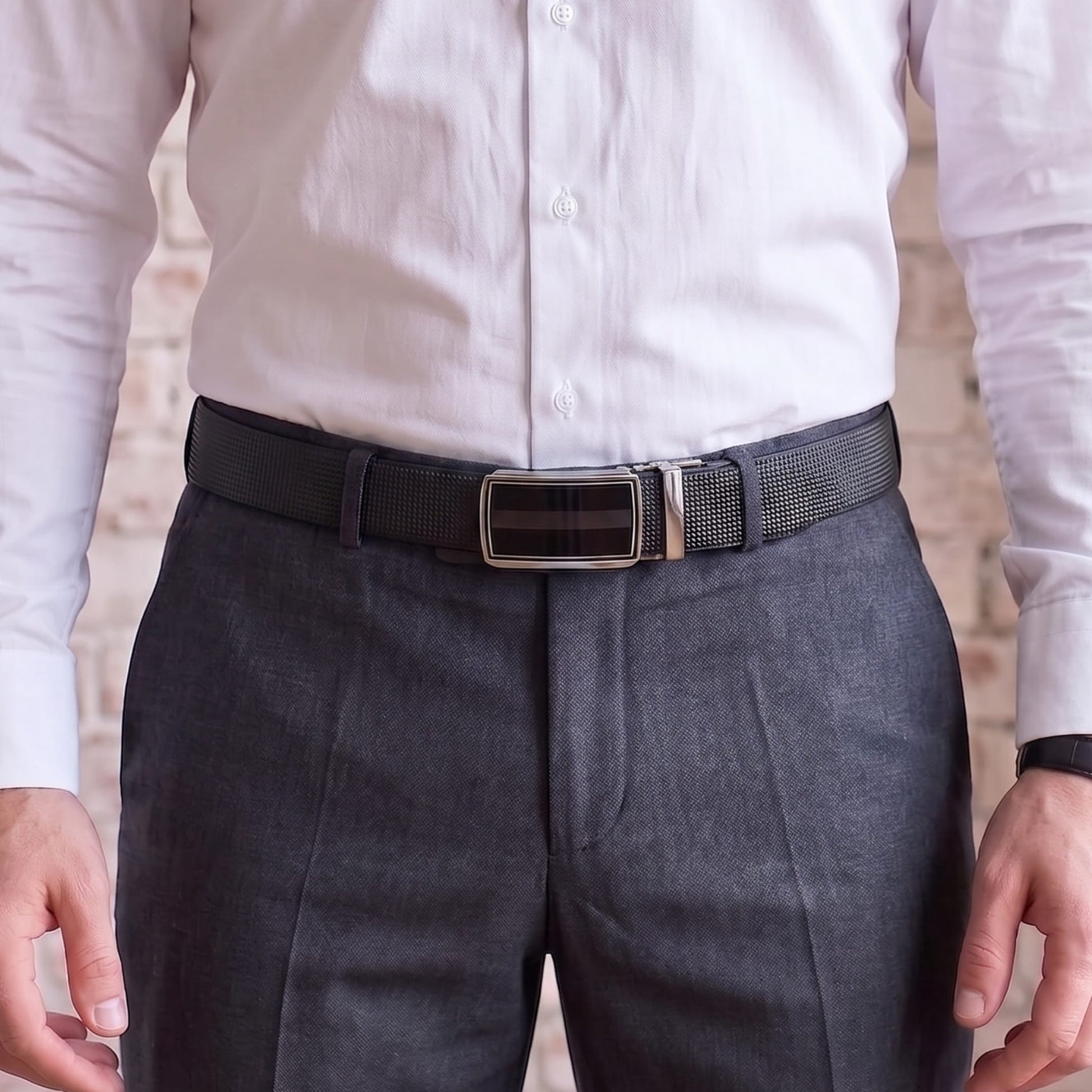 THE MEN THING Leather Belts Mens Genuine Leather Belt | 2 in 1 Reversible (Black & Brown) (1 Pc.) - NEXVIOR - KLYNT