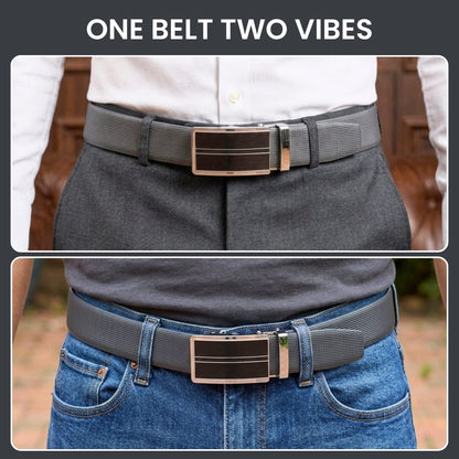 THE MEN THING Leather Belts Mens Genuine Leather Belt | 2 in 1 Reversible (Black & Brown) (1 Pc.) - NEXVIOR - KRONIQ