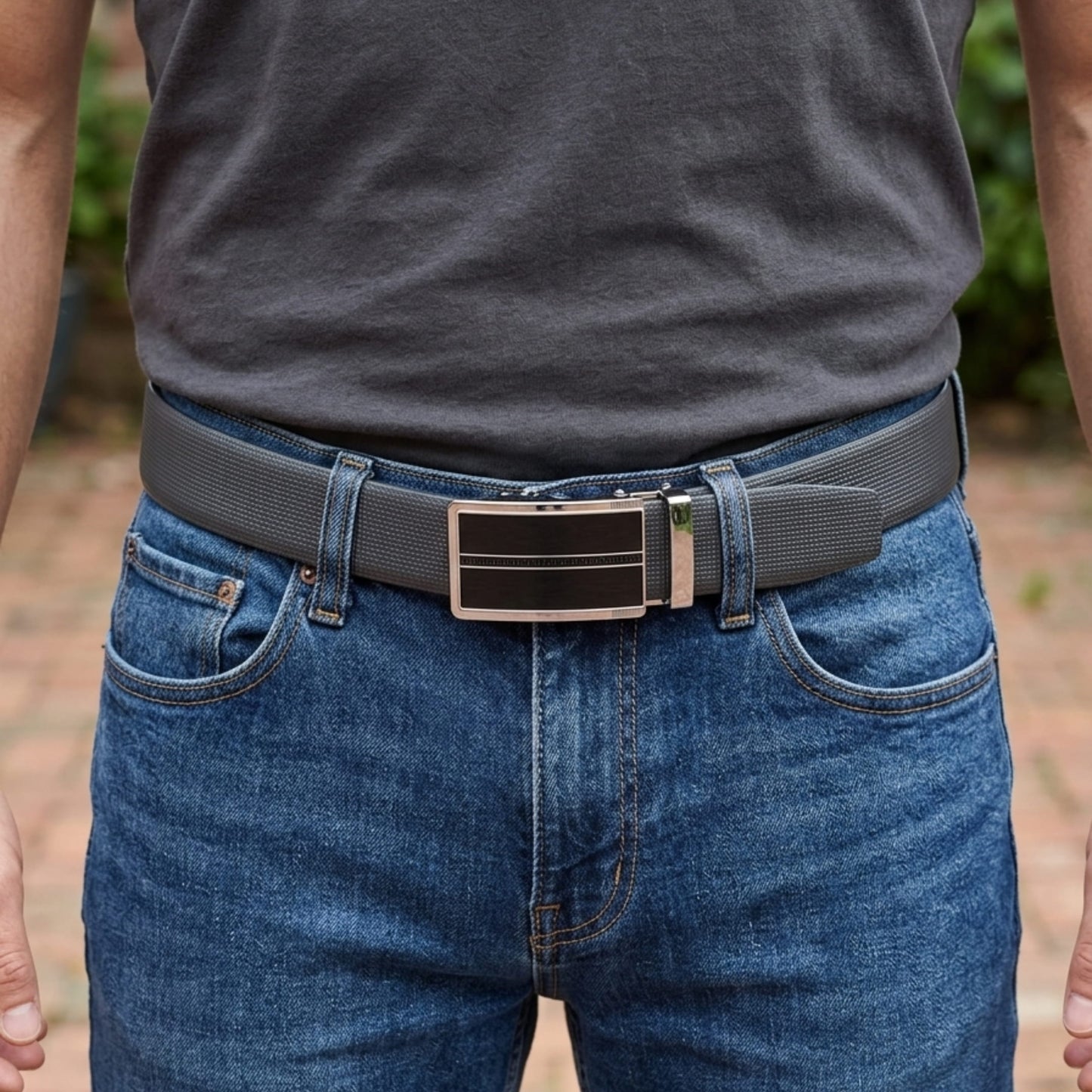 THE MEN THING Leather Belts Mens Genuine Leather Belt | 2 in 1 Reversible (Black & Brown) (1 Pc.) - NEXVIOR - KRONIQ