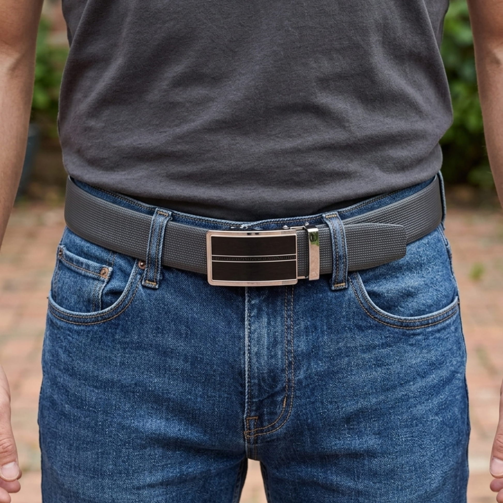 THE MEN THING Leather Belts Mens Genuine Leather Belt | 2 in 1 Reversible (Black & Brown) (1 Pc.) - NEXVIOR - KRONIQ