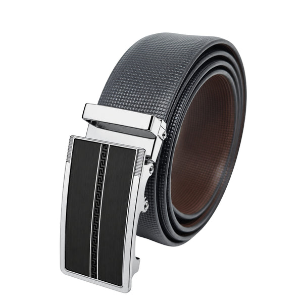 Mens Genuine Leather Belt | 2 in 1 Reversible (Black & Brown) (1 Pc.) - NEXVIOR - KRONIQ