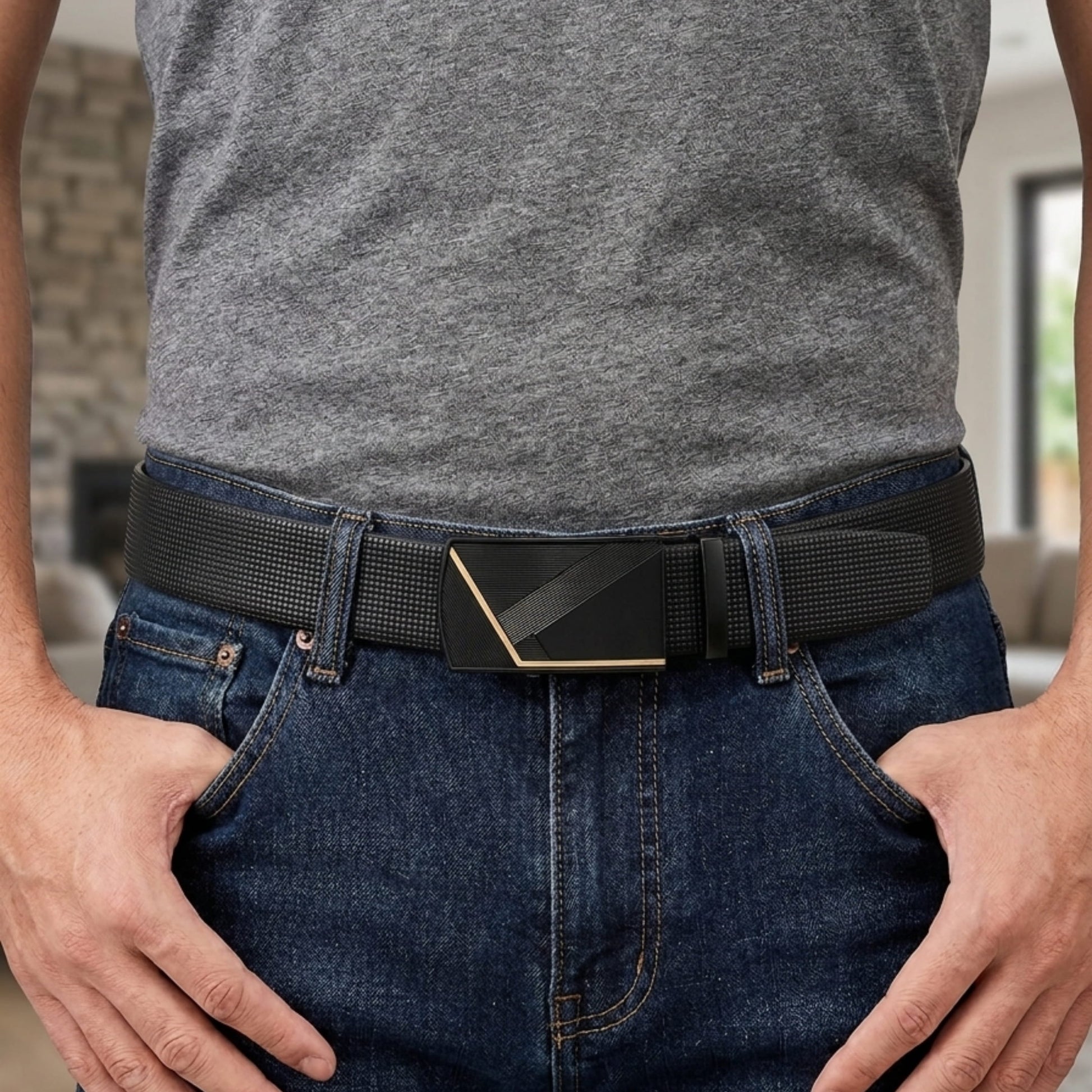 THE MEN THING Leather Belts Mens Genuine Leather Belt | 2 in 1 Reversible (Black & Brown) (1 Pc.) - NEXVIOR - NOCTIS