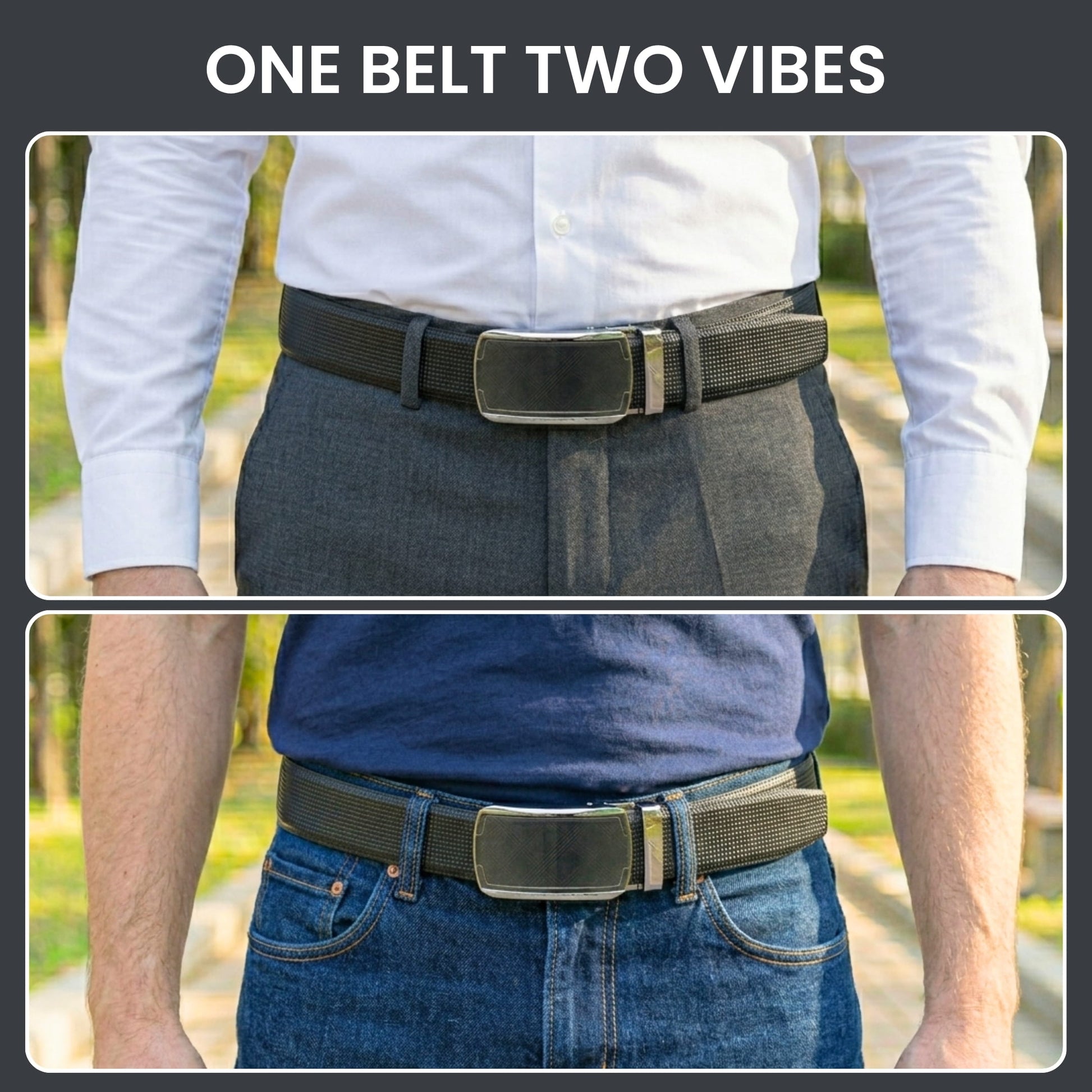 THE MEN THING Leather Belts Mens Genuine Leather Belt | 2 in 1 Reversible (Black & Brown) (1 Pc.) - NEXVIOR - ORLUX