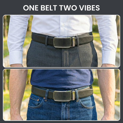 THE MEN THING Leather Belts Mens Genuine Leather Belt | 2 in 1 Reversible (Black & Brown) (1 Pc.) - NEXVIOR - ORLUX