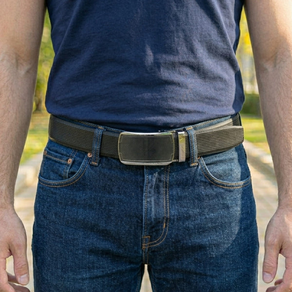 Mens Genuine Leather Belt | 2 in 1 Reversible (Black & Brown) (1 Pc.) - NEXVIOR - ORLUX