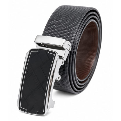 THE MEN THING Leather Belts Mens Genuine Leather Belt | 2 in 1 Reversible (Black & Brown) (1 Pc.) - NEXVIOR - ORLUX