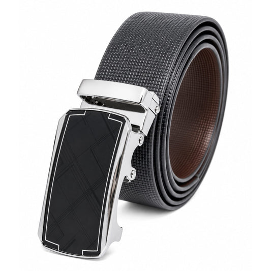Mens Genuine Leather Belt | 2 in 1 Reversible (Black & Brown) (1 Pc.) - NEXVIOR - ORLUX — Leather Belts for Men | THE MEN THING