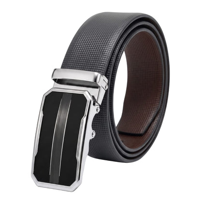 THE MEN THING Leather Belts Mens Genuine Leather Belt | 2 in 1 Reversible (Black & Brown) (1 Pc.) - NEXVIOR-OVRIS