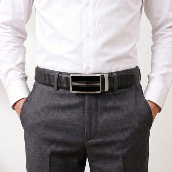 Mens Genuine Leather Belt | 2 in 1 Reversible (Black & Brown) (1 Pc.) - NEXVIOR - TREVION