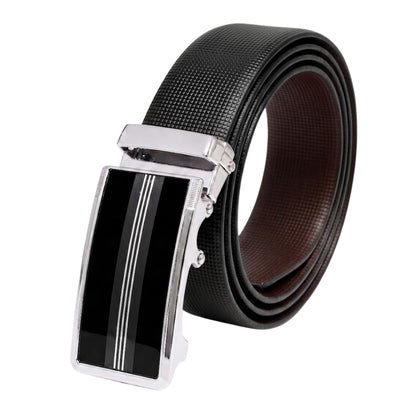 THE MEN THING Leather Belts Mens Genuine Leather Belt | 2 in 1 Reversible (Black & Brown) (1 Pc.) - NEXVIOR - TREVION