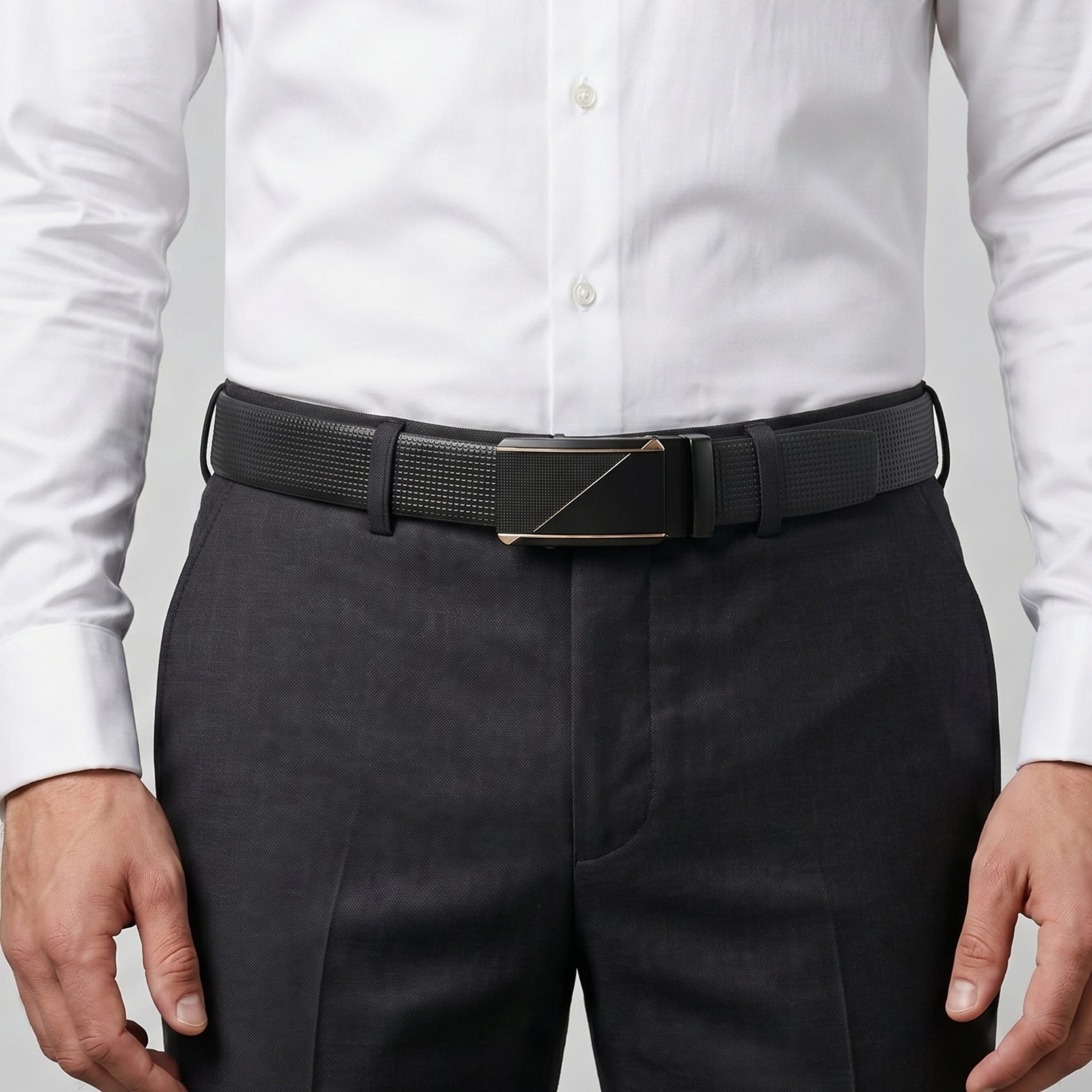 THE MEN THING Leather Belts Mens Genuine Leather Belt | 2 in 1 Reversible (Black & Brown) (1 Pc.) - NEXVIOR -TRION