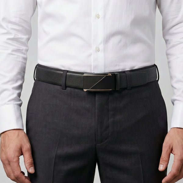 Mens Genuine Leather Belt | 2 in 1 Reversible (Black & Brown) (1 Pc.) - NEXVIOR -TRION