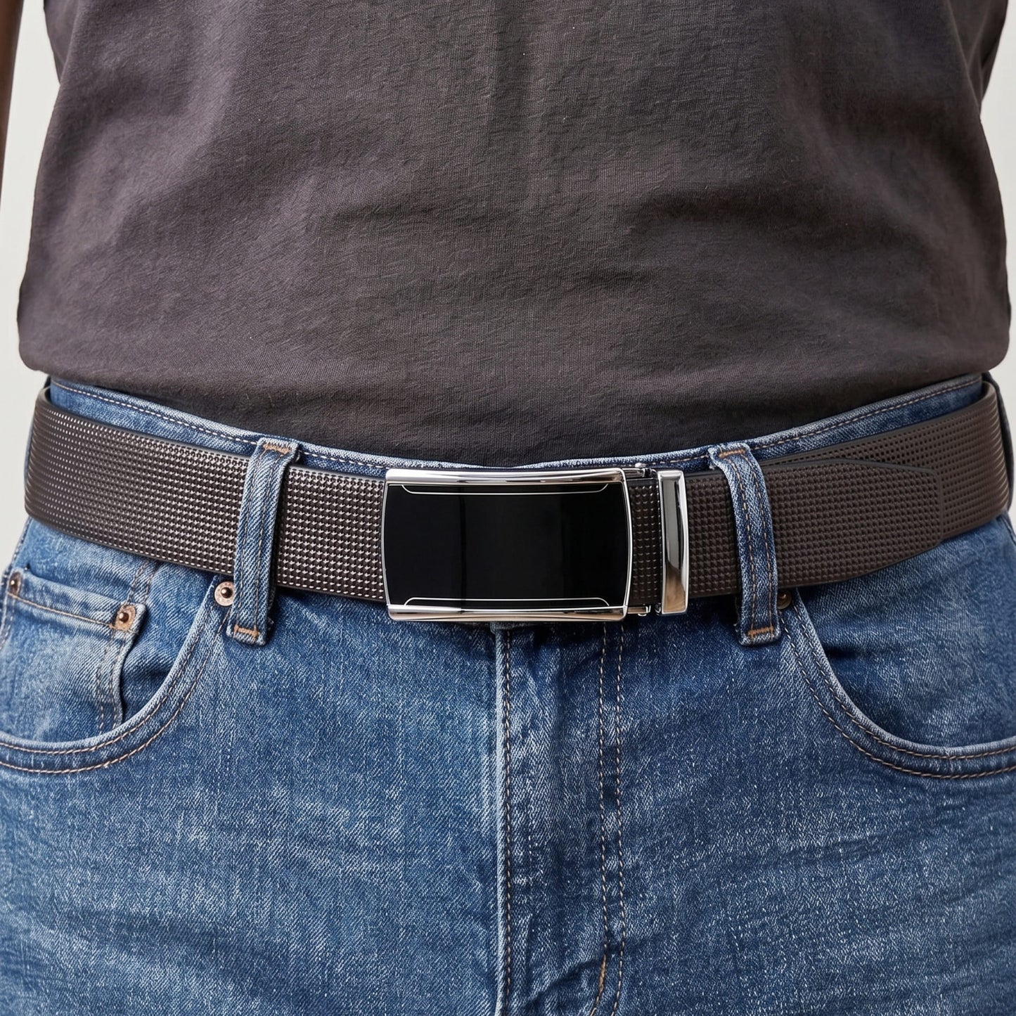 THE MEN THING Leather Belts Mens Genuine Leather Belt | 2 in 1 Reversible (Black & Brown) (1 Pc.) - NEXVIOR - VELMIR