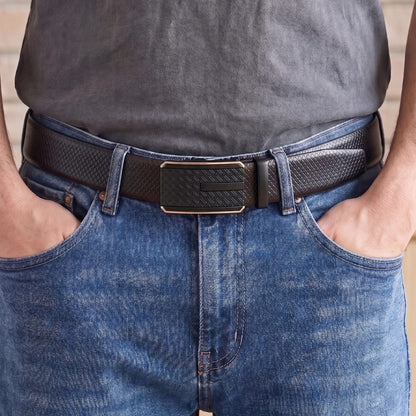 THE MEN THING Leather Belts Mens Genuine Leather Belt | 2 in 1 Reversible (Black & Brown) (1 Pc.) - REXVA