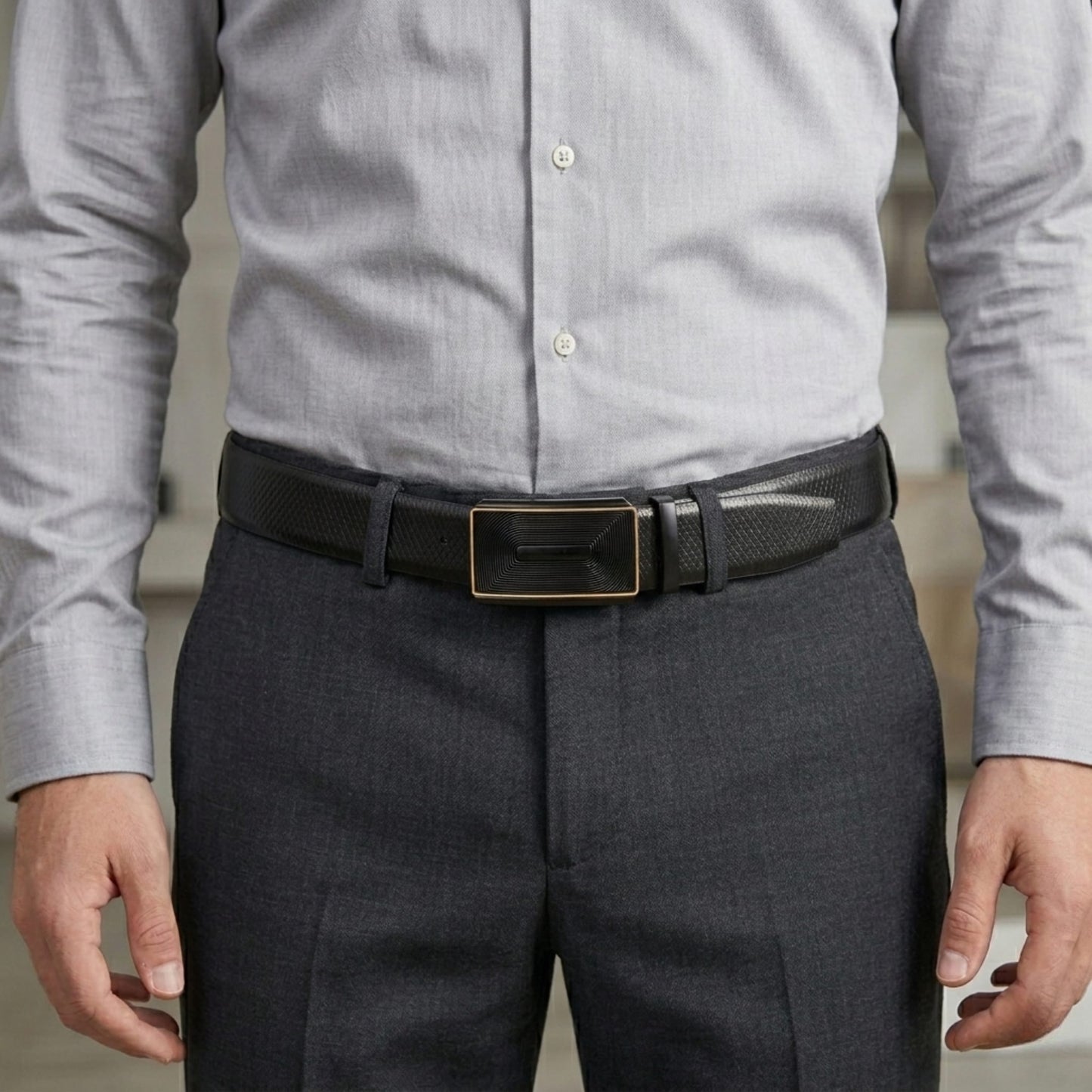 THE MEN THING Leather Belts Mens Genuine Leather Belt | 2 in 1 Reversible (Black & Brown) (1 Pc.) - REXVA