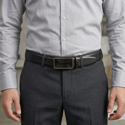 THE MEN THING Leather Belts Mens Genuine Leather Belt | 2 in 1 Reversible (Black & Brown) (1 Pc.) - REXVA