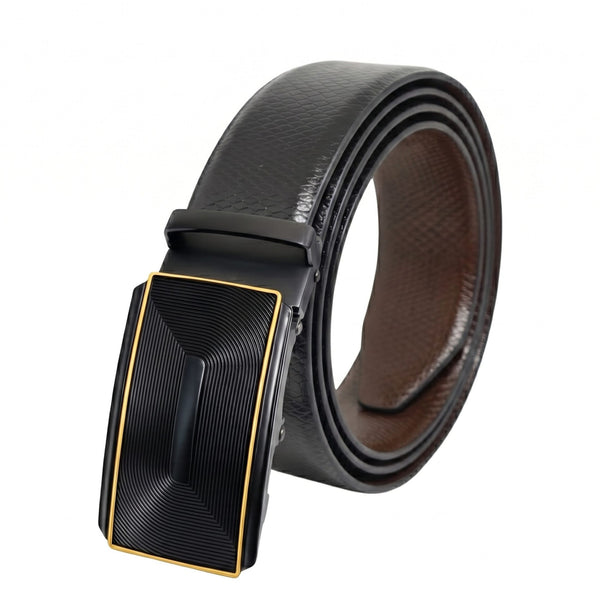 Mens Genuine Leather Belt | 2 in 1 Reversible (Black & Brown) (1 Pc.) - REXVA