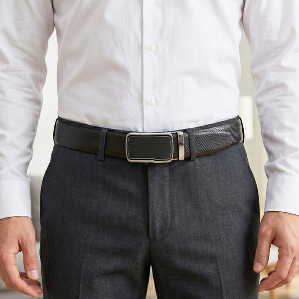 Mens Genuine Leather Belt | 2 in 1 Reversible (Black & Brown) (1 Pc.) - REXVA