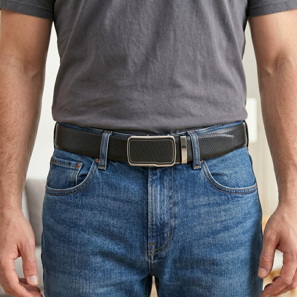 Mens Genuine Leather Belt | 2 in 1 Reversible (Black & Brown) (1 Pc.) - REXVA