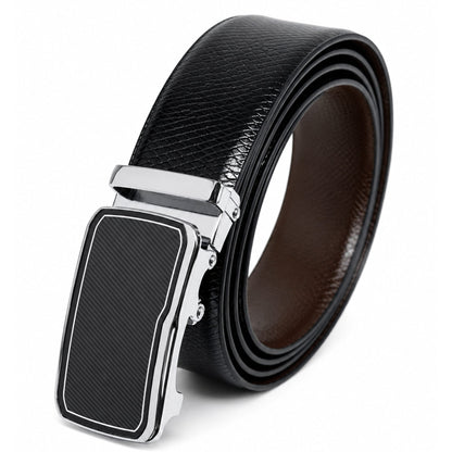 THE MEN THING Leather Belts Mens Genuine Leather Belt | 2 in 1 Reversible (Black & Brown) (1 Pc.) - REXVA