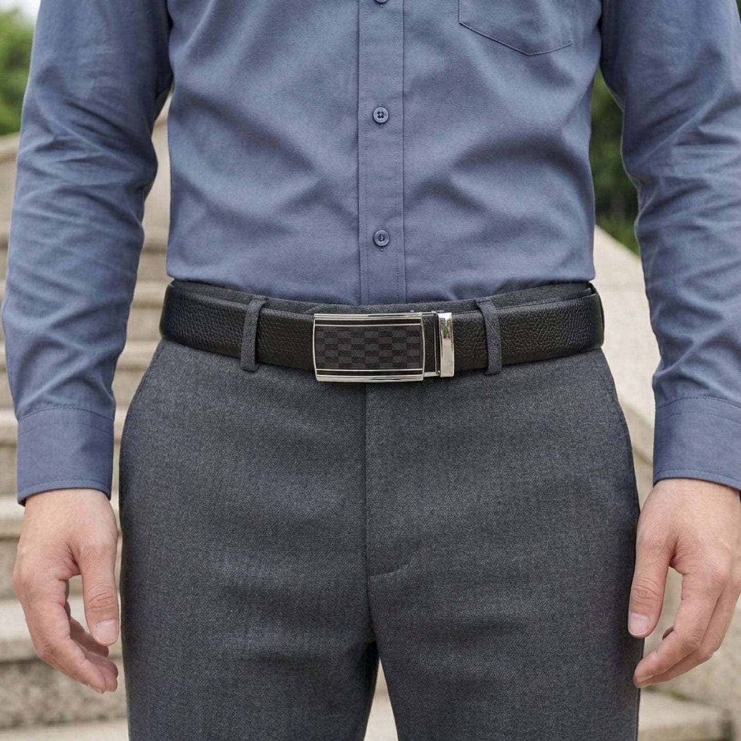 THE MEN THING Leather Belts Mens Genuine Leather Belt | 2 in 1 Reversible (Black & Brown) (1 Pc.) - REXVA-ARKON