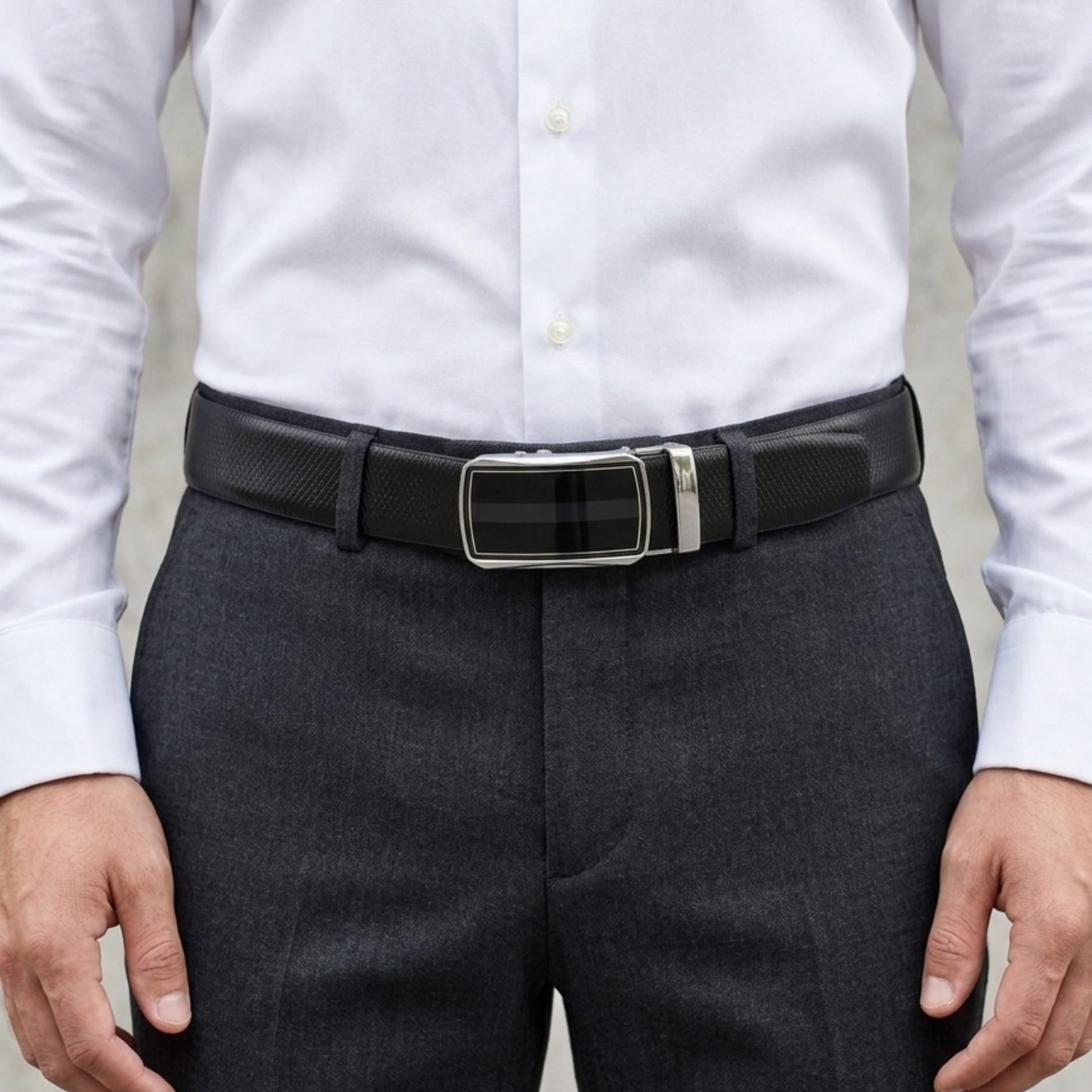THE MEN THING Leather Belts Mens Genuine Leather Belt | 2 in 1 Reversible (Black & Brown) (1 Pc.) - REXVA - KLYNT