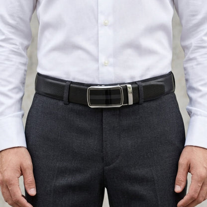 THE MEN THING Leather Belts Mens Genuine Leather Belt | 2 in 1 Reversible (Black & Brown) (1 Pc.) - REXVA - KLYNT