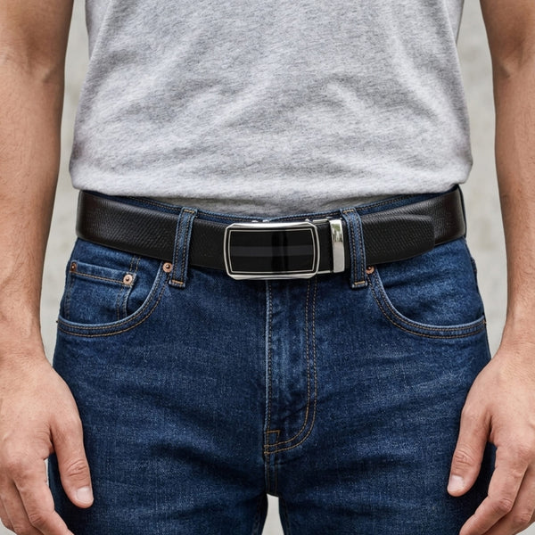 Mens Genuine Leather Belt | 2 in 1 Reversible (Black & Brown) (1 Pc.) - REXVA - KLYNT