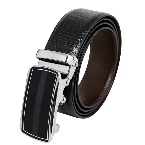 Mens Genuine Leather Belt | 2 in 1 Reversible (Black & Brown) (1 Pc.) - REXVA - KLYNT
