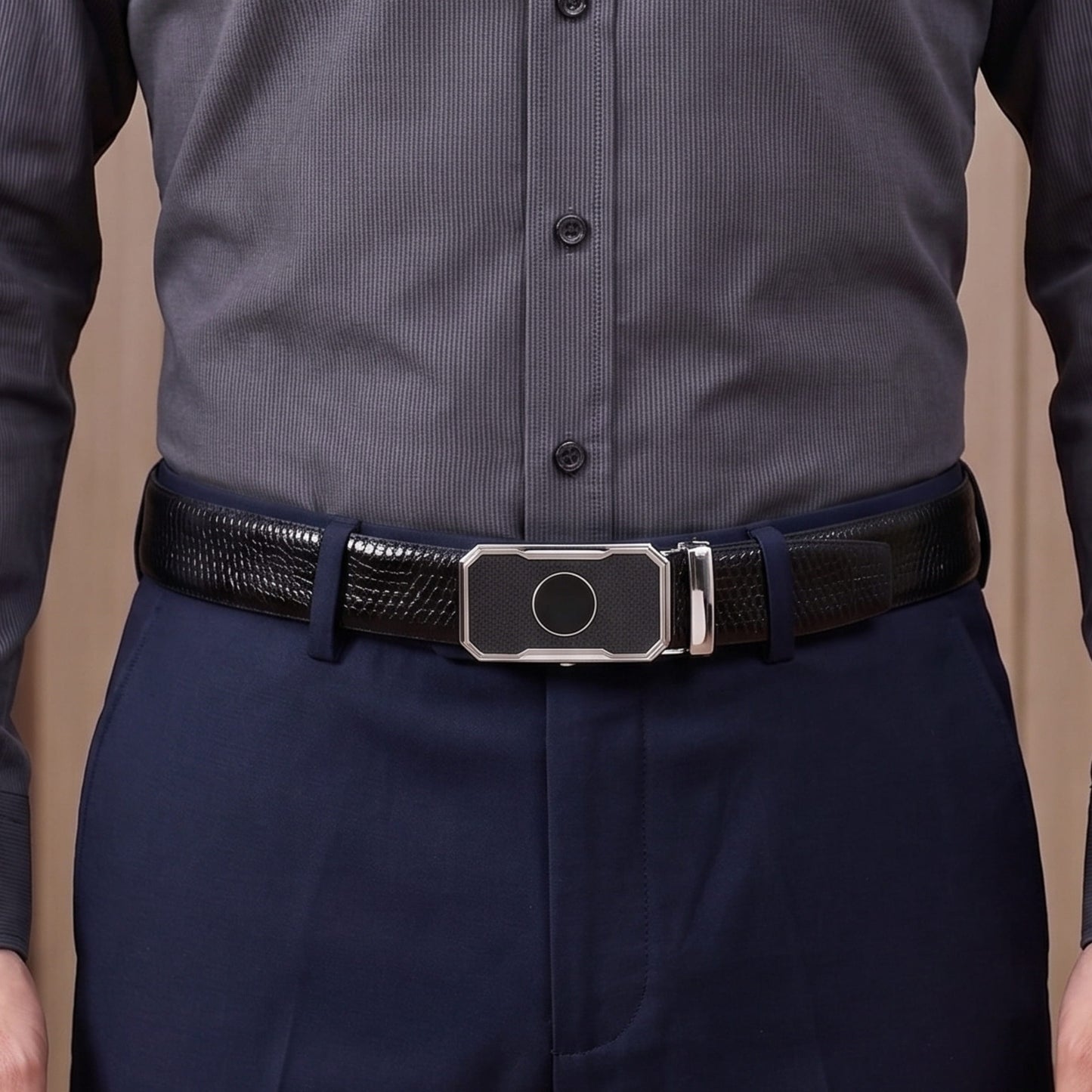 THE MEN THING Leather Belts Mens Genuine Leather Belt | 2 in 1 Reversible (Black & Brown) (1 Pc.) - REXVA - MONTREX