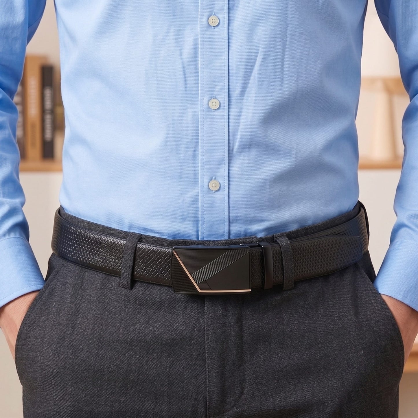 THE MEN THING Leather Belts Mens Genuine Leather Belt | 2 in 1 Reversible (Black & Brown) (1 Pc.) - REXVA - NOCTIS