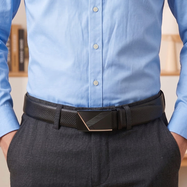Mens Genuine Leather Belt | 2 in 1 Reversible (Black & Brown) (1 Pc.) - REXVA - NOCTIS