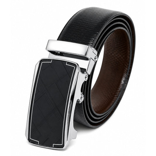 Mens Genuine Leather Belt | 2 in 1 Reversible (Black & Brown) (1 Pc.) - REXVA - ORLUX — Leather Belts for Men | THE MEN THING