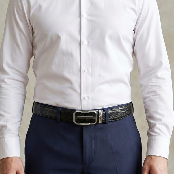 Mens Genuine Leather Belt | 2 in 1 Reversible (Black & Brown) (1 Pc.) - REXVA-OVRIS