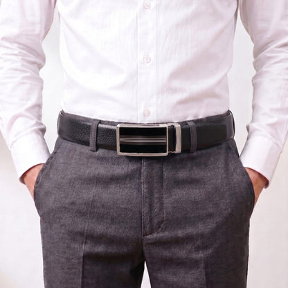 THE MEN THING Leather Belts Mens Genuine Leather Belt | 2 in 1 Reversible (Black & Brown) (1 Pc.) - REXVA - TREVION