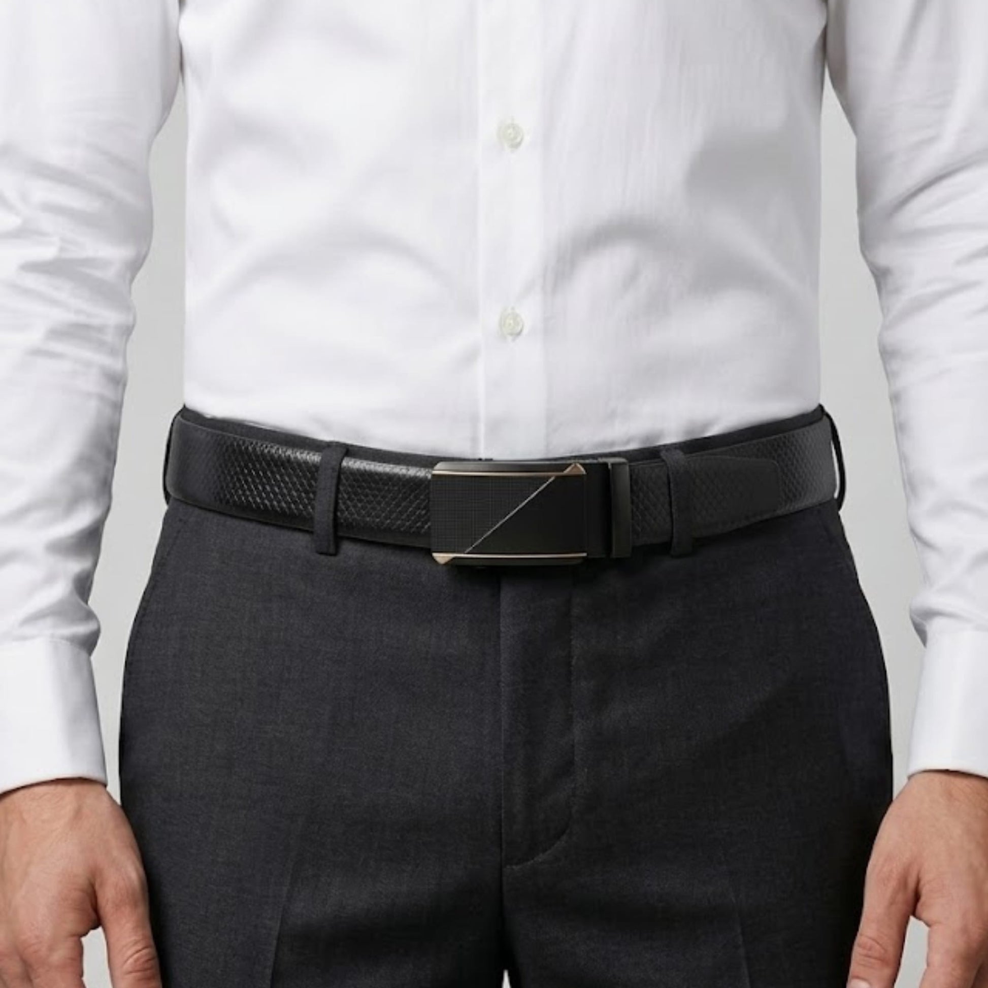 THE MEN THING Leather Belts Mens Genuine Leather Belt | 2 in 1 Reversible (Black & Brown) (1 Pc.) - REXVA -TRION