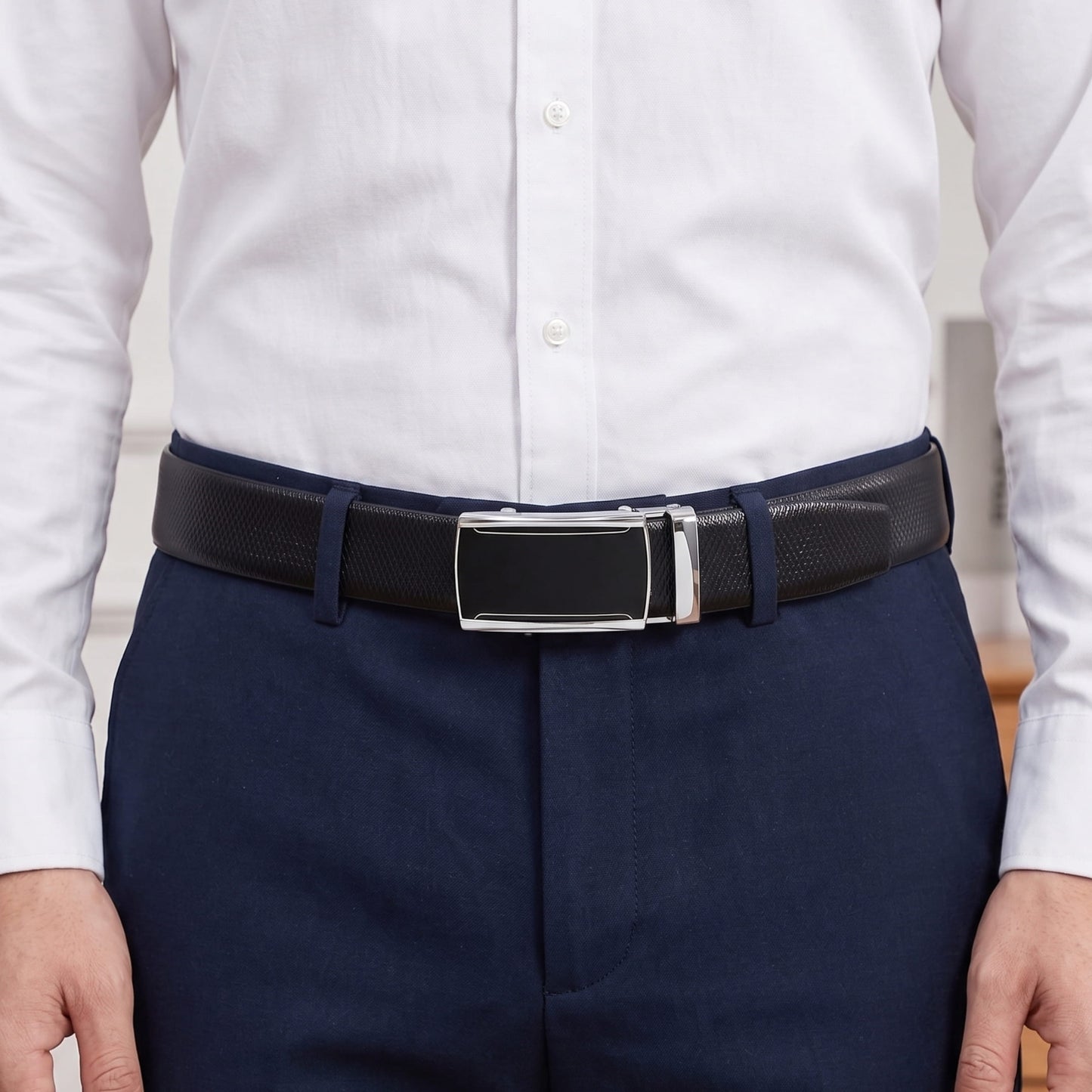 THE MEN THING Leather Belts Mens Genuine Leather Belt | 2 in 1 Reversible (Black & Brown) (1 Pc.) - REXVA - VELMIR