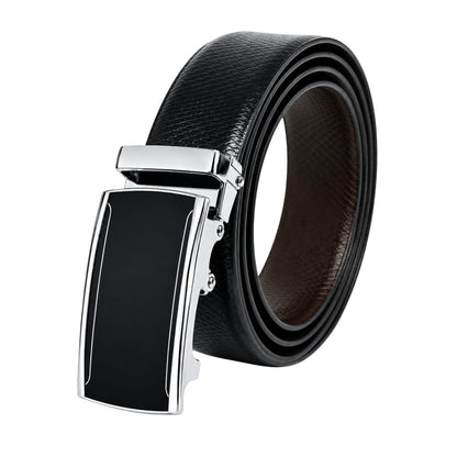 THE MEN THING Leather Belts Mens Genuine Leather Belt | 2 in 1 Reversible (Black & Brown) (1 Pc.) - REXVA - VELMIR
