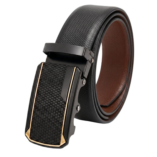 THE MEN THING Leather Belts Mens Genuine Leather Belt | 2 in 1 Reversible (Black & Brown) (1 Pc.) - SIGNORA