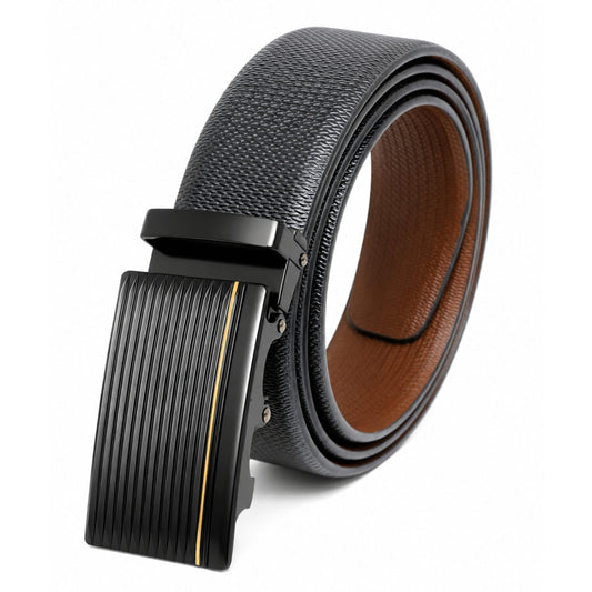 THE MEN THING Leather Belts Mens Genuine Leather Belt | 2 in 1 Reversible (Black & Brown) (1 Pc.) - SIGNORA