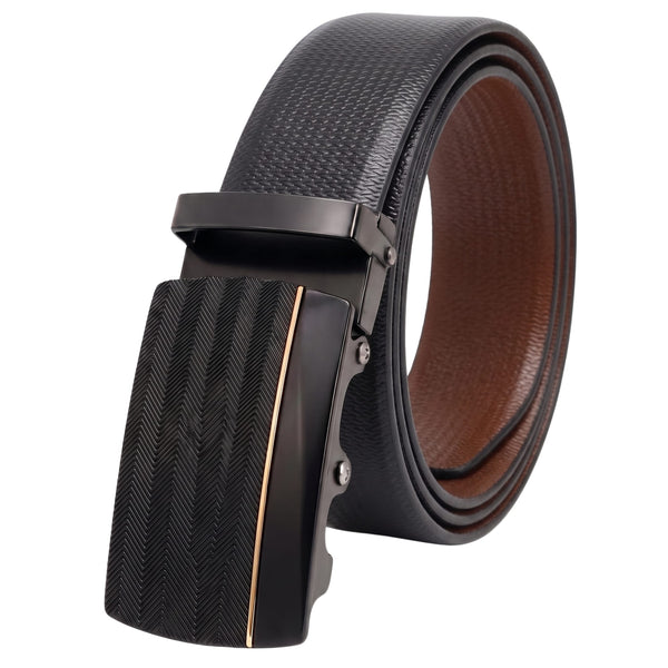 Mens Genuine Leather Belt | 2 in 1 Reversible (Black & Brown) (1 Pc.) - SIGNORA
