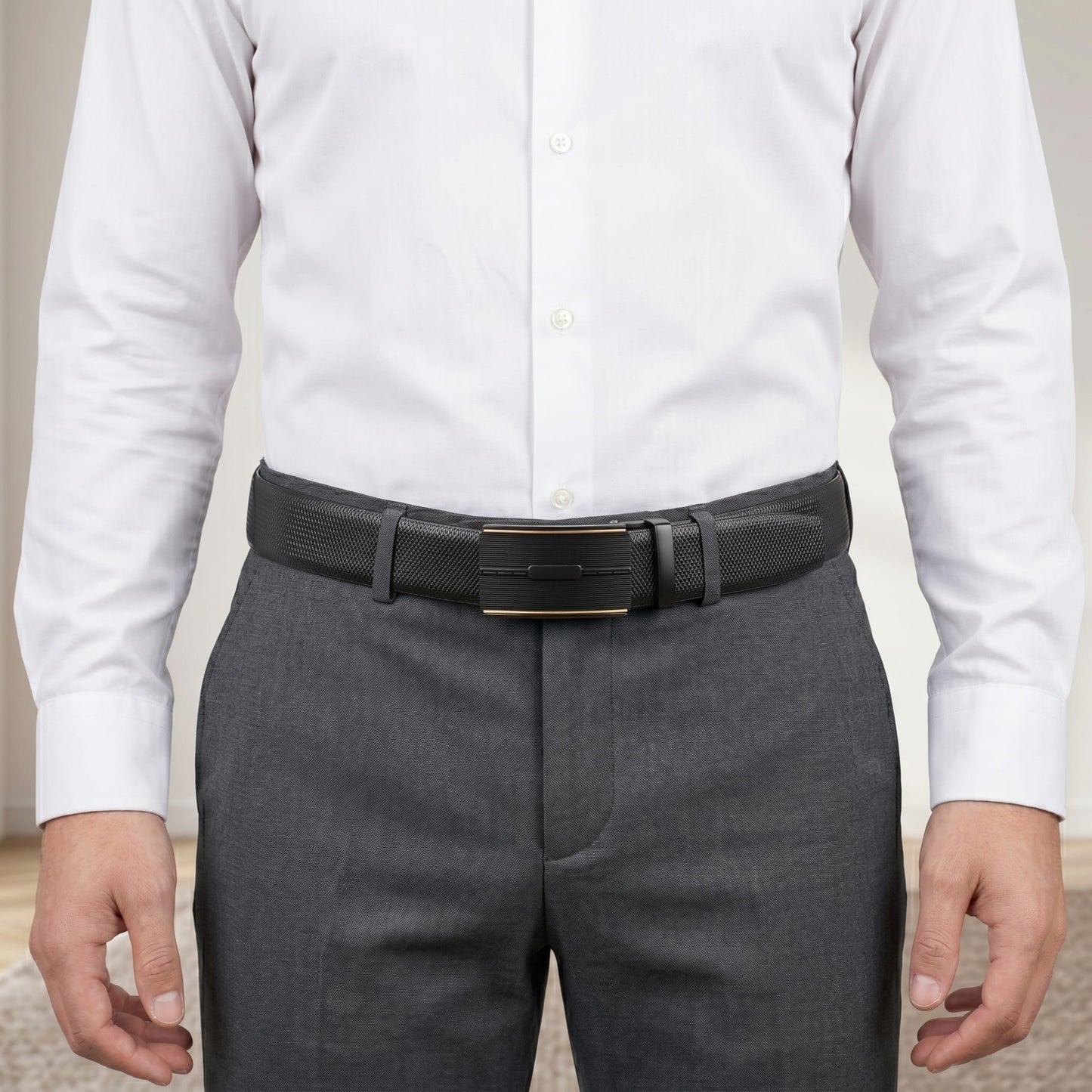 THE MEN THING Leather Belts Mens Genuine Leather Belt | 2 in 1 Reversible (Black & Brown) (1 Pc.) - SIGNORA