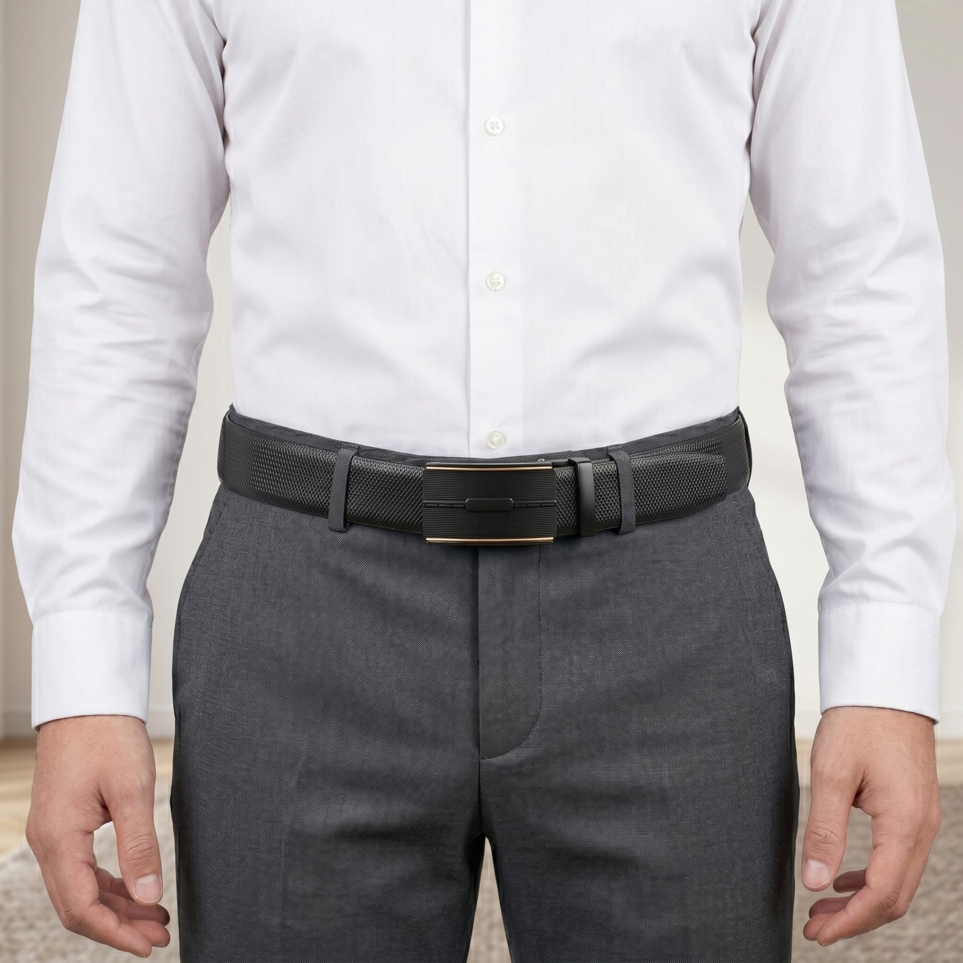 THE MEN THING Leather Belts Mens Genuine Leather Belt | 2 in 1 Reversible (Black & Brown) (1 Pc.) - SIGNORA