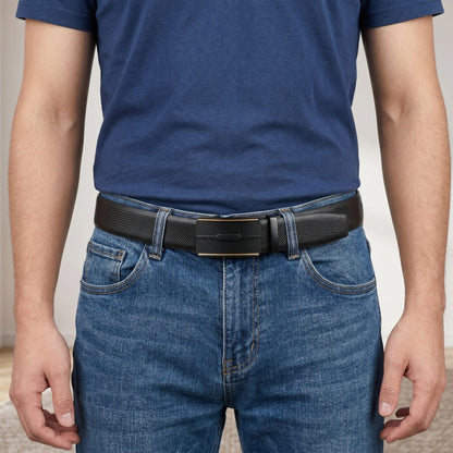 THE MEN THING Leather Belts Mens Genuine Leather Belt | 2 in 1 Reversible (Black & Brown) (1 Pc.) - SIGNORA