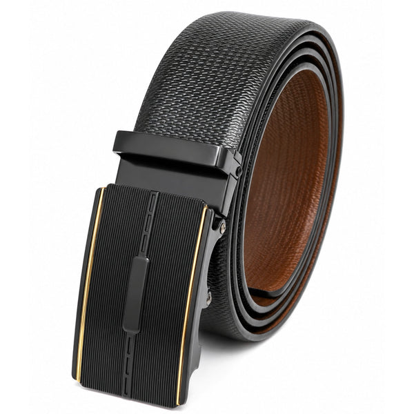 Mens Genuine Leather Belt | 2 in 1 Reversible (Black & Brown) (1 Pc.) - SIGNORA