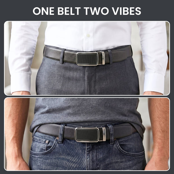 Mens Genuine Leather Belt | 2 in 1 Reversible (Black & Brown) (1 Pc.) - SIGNORA